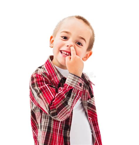 Kid picking Nose stock photo. Image of pick, joyful, nose - 33994438