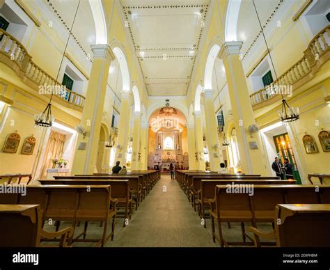 Macau, JAN 26, 2012 - Interior view of the beauty of St. Dominic's ...