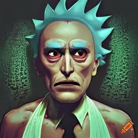 Rick and morty as morpheus from the matrix on Craiyon