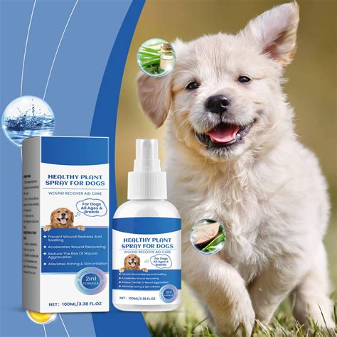 Shkhoas Wound Spray for Playful Dogs All Types Dog Wound Treatment Product to Clean Cuts Grazes ...