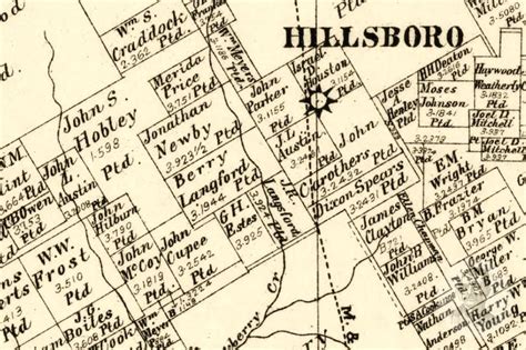 Vintage Hill County Map 1886 Old Map of Hill County Texas | Etsy