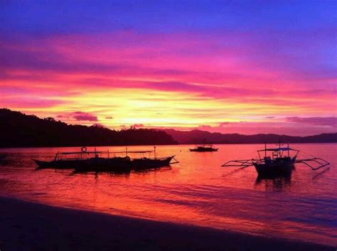 Palawan, philippines Palawan, Philippines, Siding, Celestial, Sunset, Stunning, Beach, Body, Outdoor