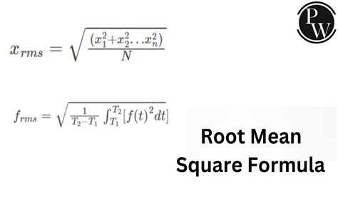 Root Mean Square Formula, Definition, Solved Examples