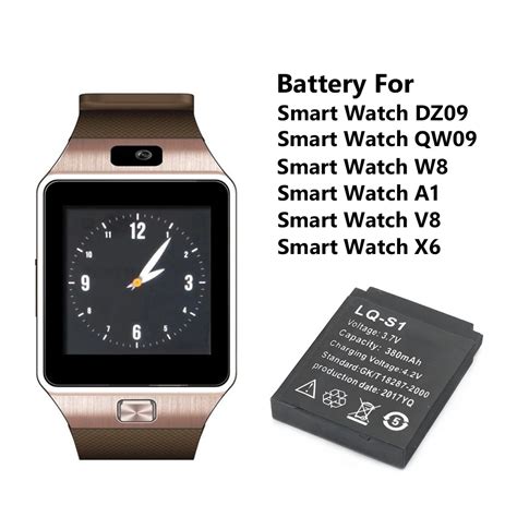 1 Pcs Smart Watch Battery 3.7V Rechargeable Li ion Polymer Battery For Smart Watch DZ09 QW09 W8 ...