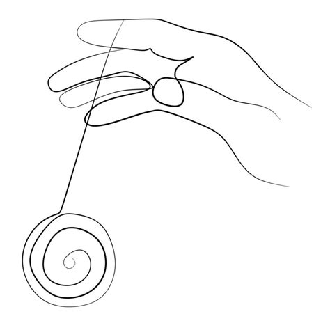 Yoyo or yo-yo continuous line drawing. One line art international yoyo ...