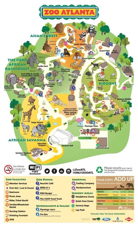 Map of Atlanta Zoo Map PDF File download A prontable Image File Official Website visitor ...