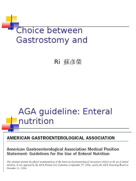 Choice Between Gastrostomy and Jejunostomy | Intensive Care Medicine | Digestive System