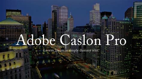 Adobe Caslon Pro Font : Download Free for Desktop & Webfont