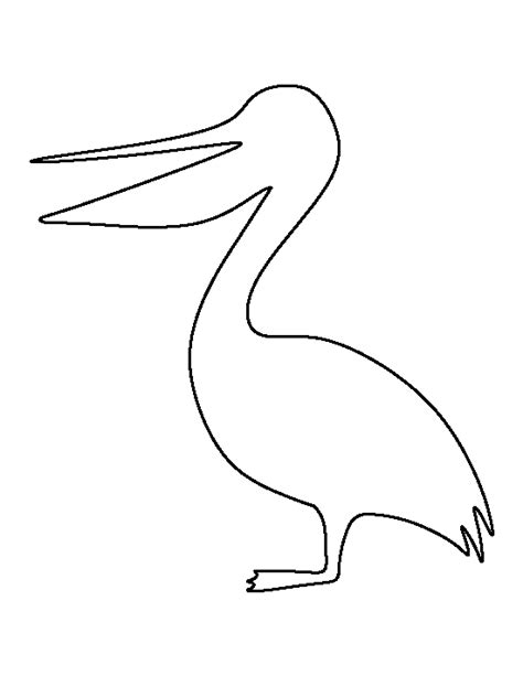 Pelican pattern. Use the printable outline for crafts, creating ...