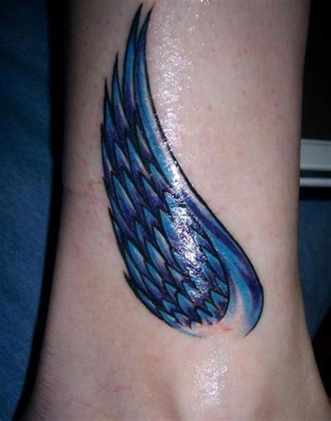 Wings Tattoo Design: Blue Wings Tattoo Design On Foot ~ Cvcaz Tattoo Art Ideas ~ Tattoo Design ...