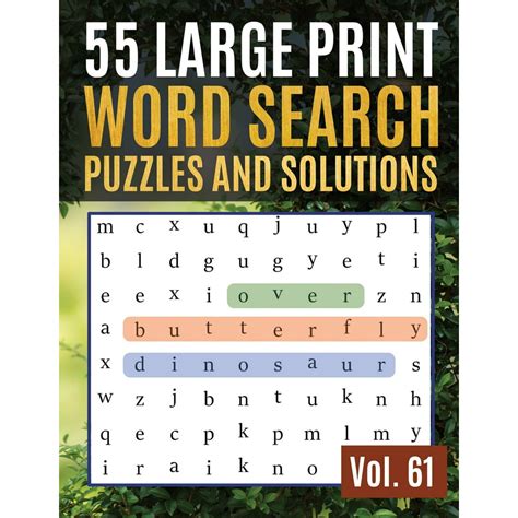 Large Print Printable Word Search Puzzles - Printable Templates