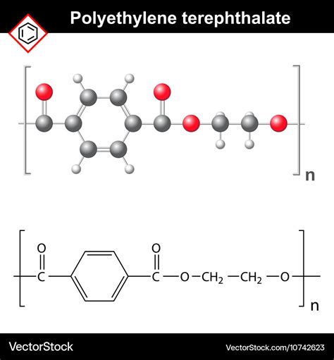 Polyethylene terephthalate polymer Royalty Free Vector Image