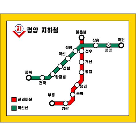 Pyongyang Metro Line Map | Free SVG