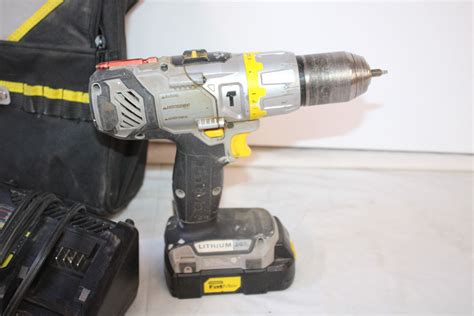 Stanley Fatmax Drill w/ Battery/Charger/Bag (Tested Works) - Bodnarus Auctioneering