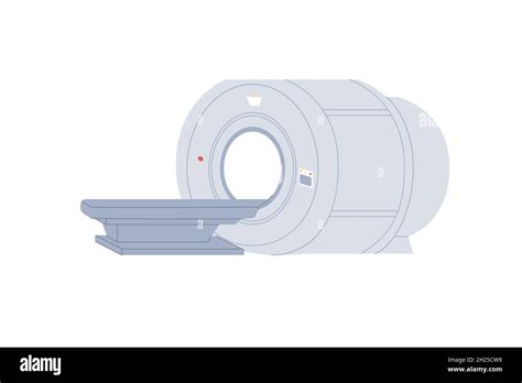 Flat cartoon MRI machine scanner,treatment and therapy vector illustration concept Stock Vector ...