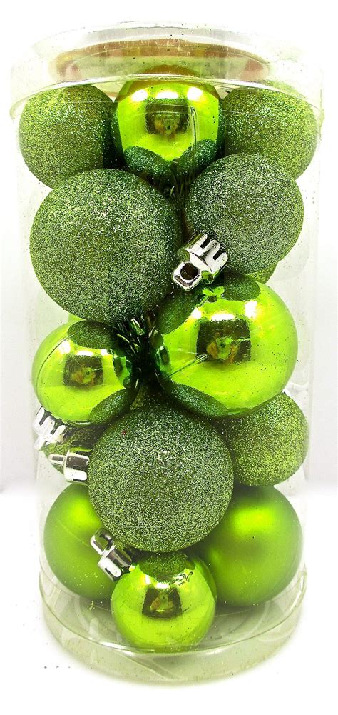 Amazon.com - Holiday Time Mini Ornament Set, shatterproof Shiny Bulbs ...