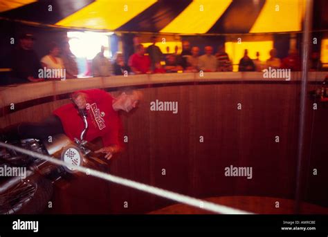 Wall of death motorcycle rider Stock Photo - Alamy