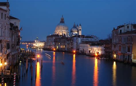 Venice Grand Canal - Night View,Italy Stock Image - Image of architecture, landmark: 19090205