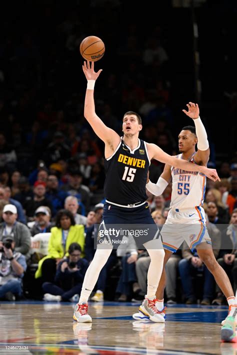 Denver Nuggets Nikola Jokic in action, posts up vs Oklahoma City ...