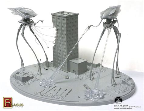 War Of the Worlds 2005 Tripods Attack 1/350 Scale Diorama Model Kit War Of the Worlds 2005 ...