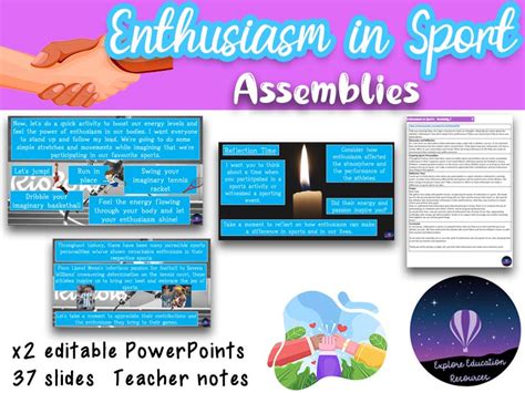 x2 Enthusiasm in Sport Assemblies - PSHE, determination, PE | Teaching Resources