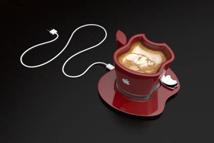 iCup, An Apple Logo-Shaped Coffee Mug With USB Heater | Foodiggity