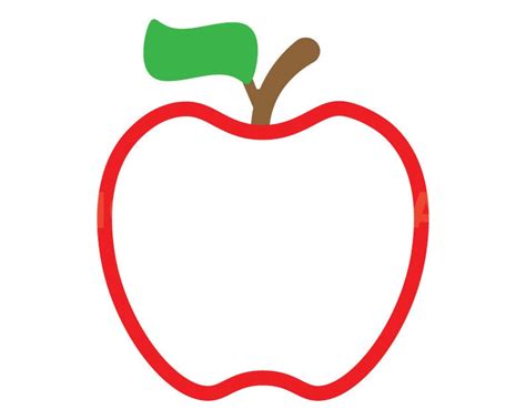 Apple Outline Svg Clipart Image Cricut Svg Image Dxf Pdf - Etsy Denmark