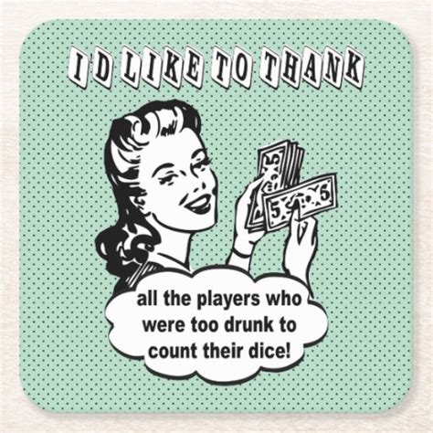 Funny Bunco Coaster - I'd Like To Thank | Zazzle