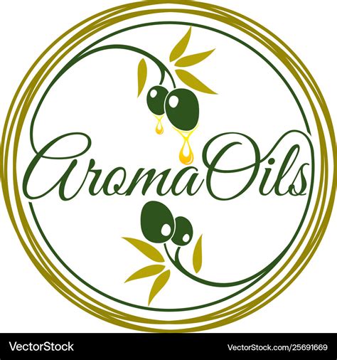 Aroma oil logo design Royalty Free Vector Image