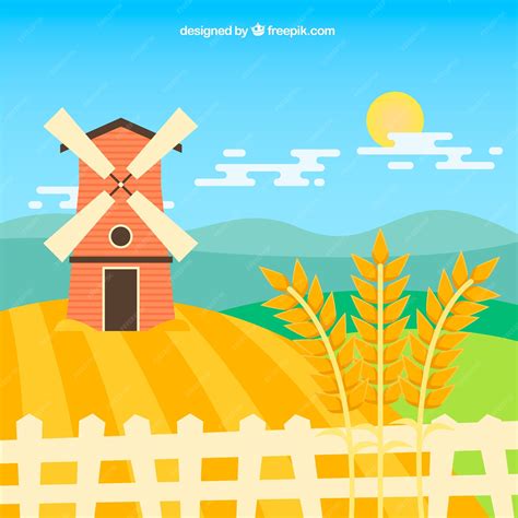 Free Vector | Flat wheat background