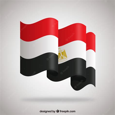 Premium Vector | Elegant egyptian flag with flat design