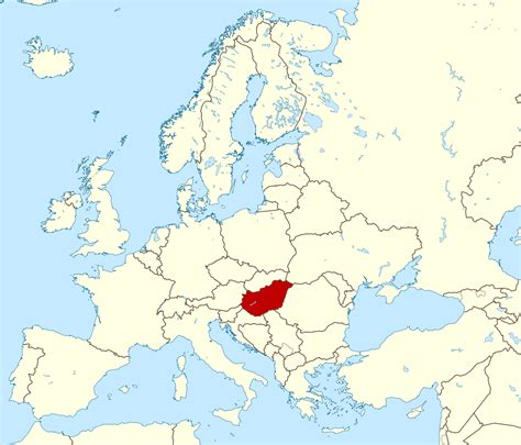 Large location map of Hungary in Europe | Vidiani.com | Maps of all countries in one place