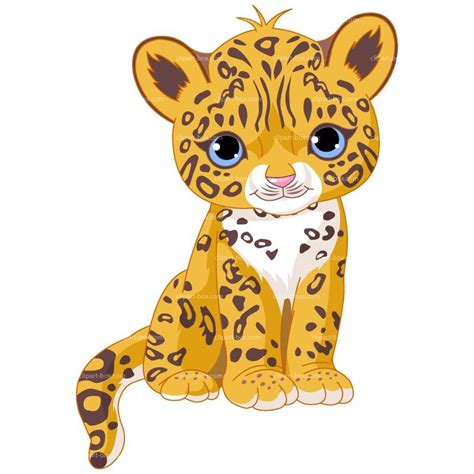 CLIPART BABY JAGUAR SIT | Royalty free vector design | Baby jaguar, Cheetah cartoon, Animal clipart