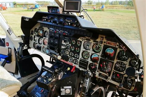 Bell 222 Helicopter Cockpit