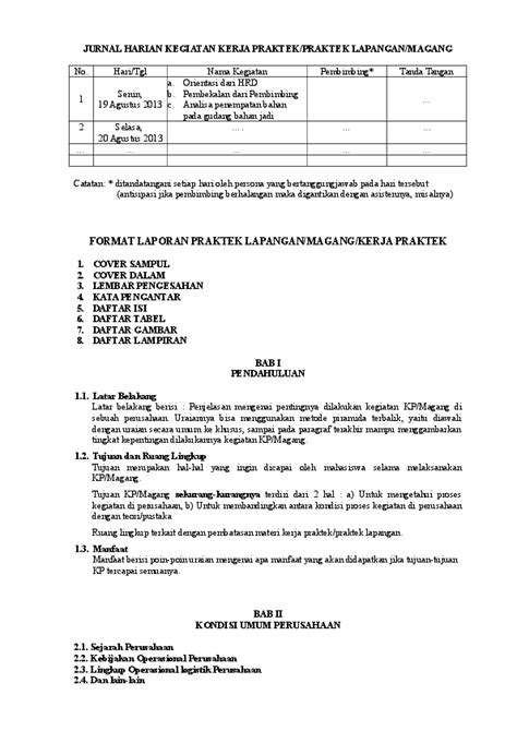 Detail Contoh Daftar Lampiran Laporan Pkl Koleksi Nomer 50