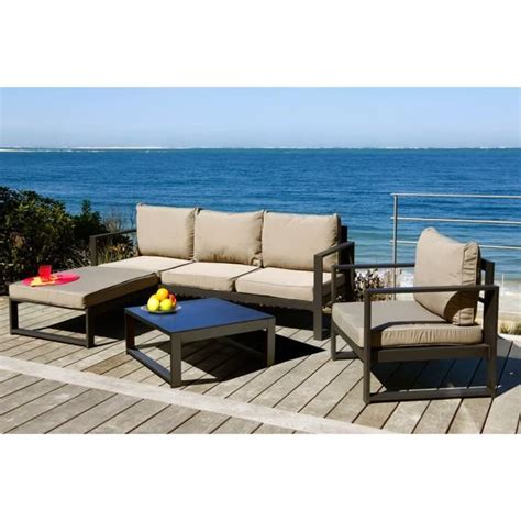 Salon De Jardin Aluminium Lagoon Salon De Jardin 5 Places Aluminium ...