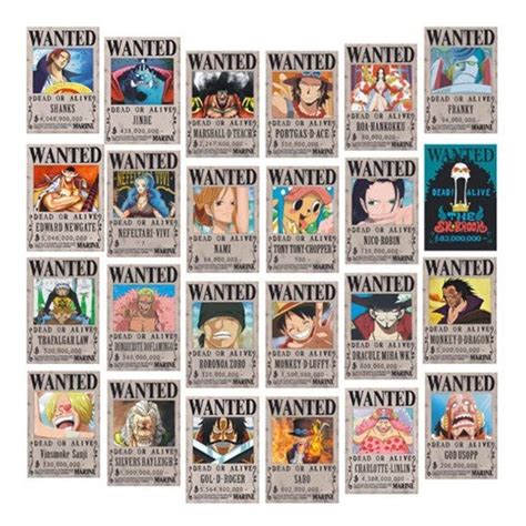 One Piece Straw Hat Pirates Crew Wanted Posters HIGH QUALITY | Etsy