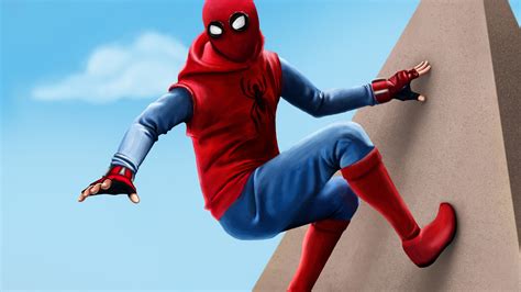 Download 1920x1080 wallpaper spider-man: homecoming, movie, homemade suit, artwork, full hd ...