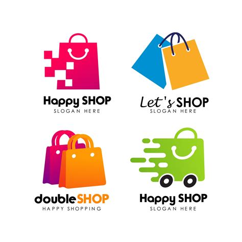 shopping store logo design vector 2506668 Vector Art at Vecteezy