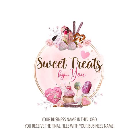 Sweet Treats Logo Design, Heart Breakable Logo, I Customize the Logo ...