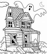 Coloring Pages  Ghost Haunted House Page sketch template