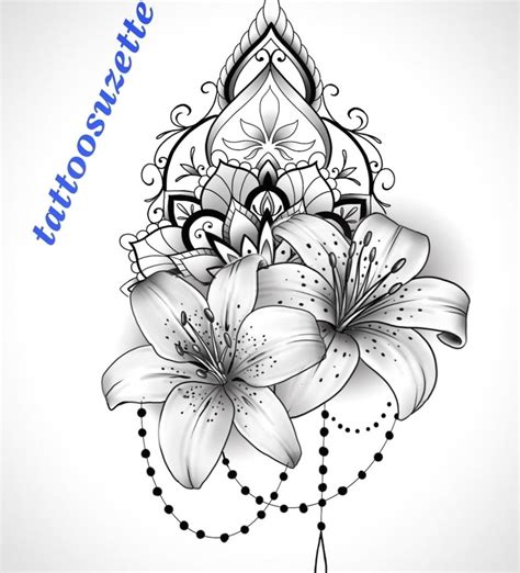 Mandala Flower Tattoo Designs - Printable Calendars AT A GLANCE