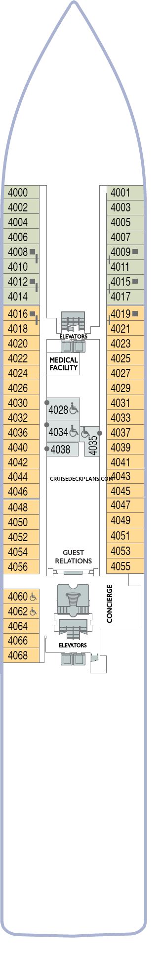 Azamara Pursuit Deck 4 Deck Plan Tour