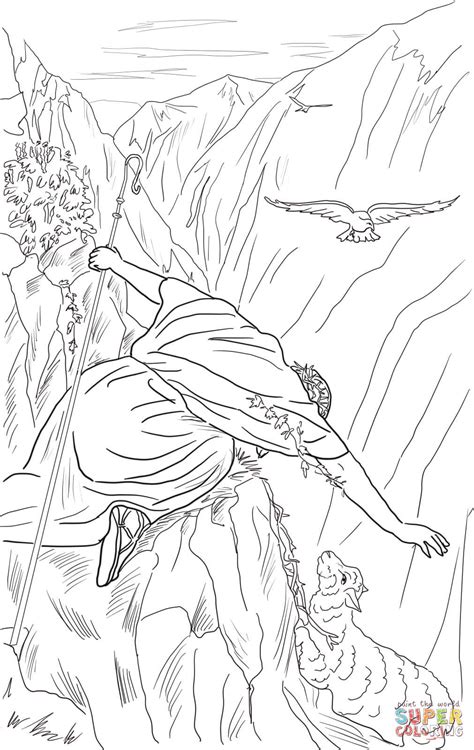 Parable Of The Lost Sheep Coloring Page Coloring Pages