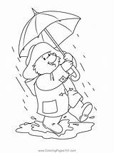 Enjoy Rain Coloring Page For Kids  Free Paddington Printable sketch template