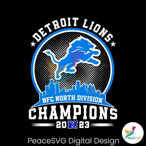 Detroit Lions NFC North Division Champions SVG Clipart » PeaceSVG