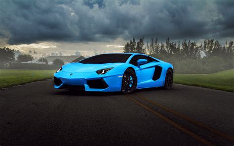 Lamborghini, Aventador, supercar, blue wallpaper | cars | Wallpaper Better