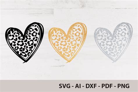 Leopard Print Heart Svg Graphic by Morning SVG · Creative Fabrica