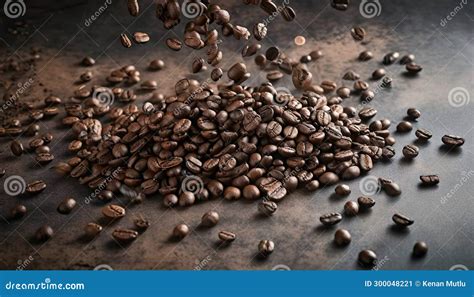 Roasted Coffee Beans Falling from Above Stock Illustration - Illustration of restaurant ...