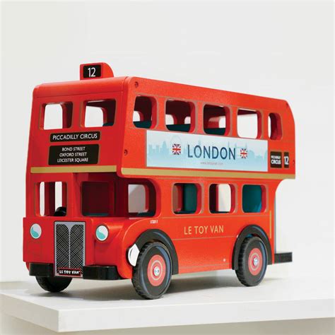 Painted Wooden London Bus Toy By Posh Totty Designs Interiors ...